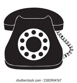 Phone silhouette black and white