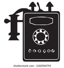 Phone silhouette black and white