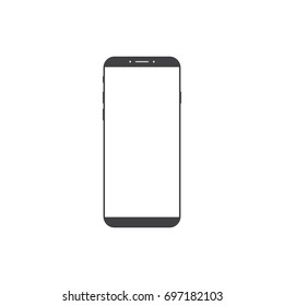 Phone Silhouette On White Background Vector Stock Vector (Royalty Free ...