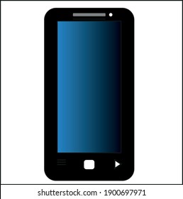 phone simple clip art vector illustration