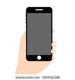 Ilustración de vector de imágenes prediseñadas simples de teléfono en un fondo blanco 