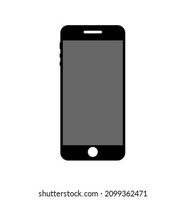 Phone simple clip art vector illustration black screen