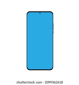 Einfache Clip-Art, Vektorgrafik blauer Bildschirm 
