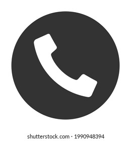 Phone simple flat icon, telephone support symbol. Call us concept. Vector illustration EPS10