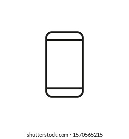 PHONE, Simple linear Icon on White background, signboard. Editable stroke. phone VECTOR