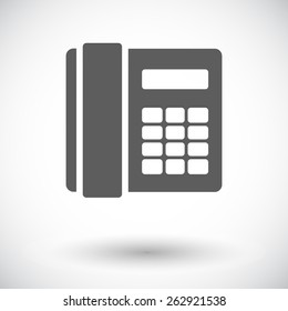 Phone. Single flat icon on white background. Vector illustration.