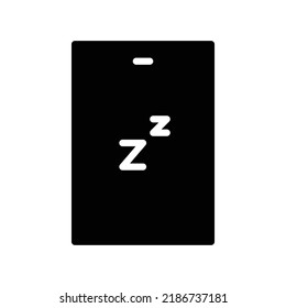 Phone Sleep Icon In Black Solid Style