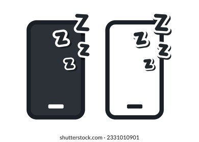 Phone sleep icon. Illustration vector