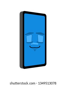 Phone sleeping isolated. sleep Smartphone Cartoon Style. Gadget asleep Vector