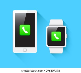 Phone & Smart Watch Call Icon