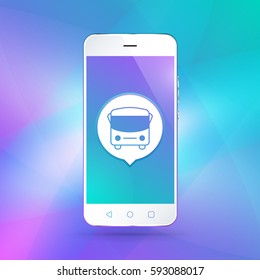 Phone - smartphone - bus icon