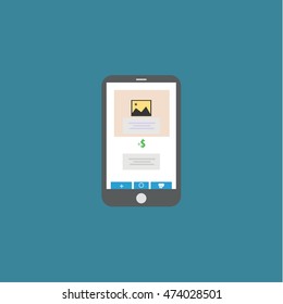 Phone, smartphone,  online shop, project,  illustration