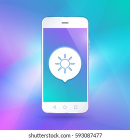 Phone - smartphone - summer - sun icon