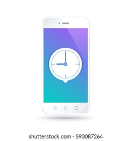 Phone - smartphone - time - watch icon