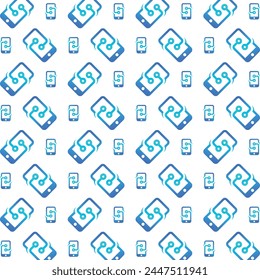 Diseño de fondo de Ilustración vectorial de patrón repetitivo multicolor de moda suave del teléfono