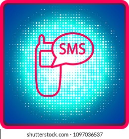 Phone sms icon vector