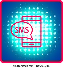Vector de iconos de sms de teléfono