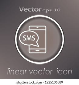 Phone sms icon vector
