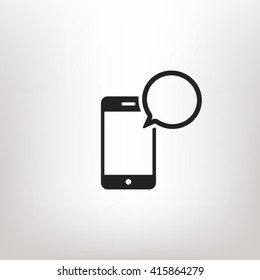 Phone sms icon vector