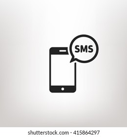 Phone sms icon vector