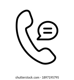 Phone sms icon vector. Mobile message vector icon