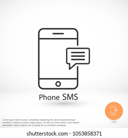 Phone sms Vector icon