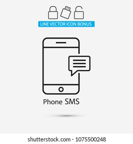 Phone sms Vector icon