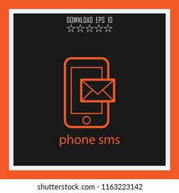 phone sms vector icon