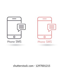 Phone sms Vector icon