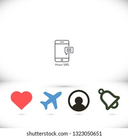 Phone sms Vector icon