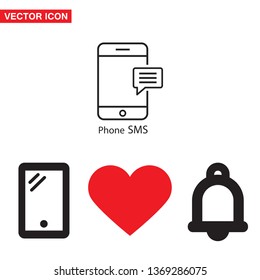 Phone sms Vector icon