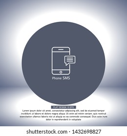 Phone sms Vector icon  