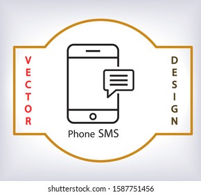 Phone sms Vector icon  
