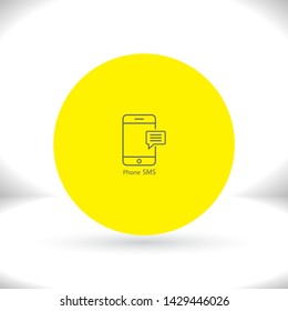 Phone sms Vector icon . Lorem Ipsum Illustration design