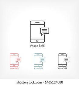Phone sms Vector icon . Lorem Ipsum Illustration design