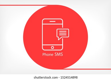 Phone sms Vector icon . Lorem Ipsum Illustration design
