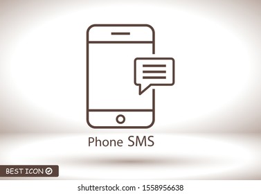 Phone sms Vector icon . Lorem Ipsum Illustration design