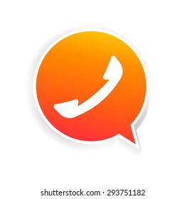 Phone in some bubble icon. Design elements. Message,  app,  communication,  business,  social. Stock vector illustration.