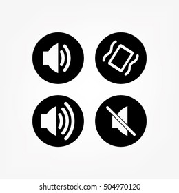 Phone sound mode vector icon set