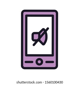 Phone Sound off or on Icon with lines showing sound