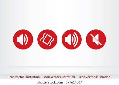 Phone and speaker, sound mode set icon vector EPS 10, abstract sign flat design,  illustration modern isolated badge for website or app - stock info graphics.
