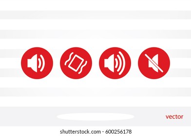 Phone and speaker, sound mode set icon vector EPS 10, abstract sign flat design,  illustration modern isolated badge for website or app - stock info graphics