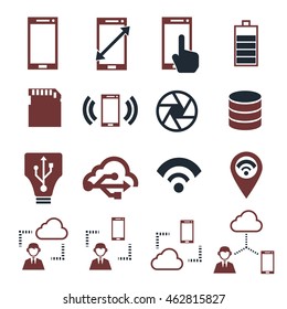 phone specification icon set