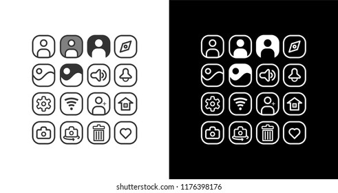 phone specification icon symbol set collection