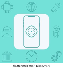 Phone speed vector icon sign symbol