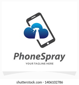 Phone Spray Logo Design Template