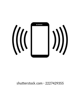 Phone spread signal vector isolated on white background. Broadcast. Ringing. Share. Tethering portable.