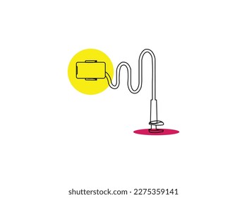 phone Stand vector design and line art. phone stand icon vector outline illustration. vector phone Stand with white background.