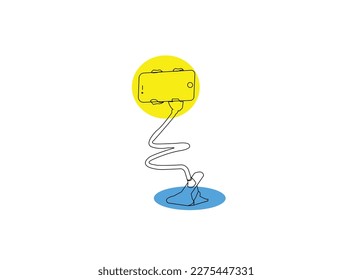 phone Stand vector design and line art. phone stand icon vector outline illustration. vector phone Stand with white background.