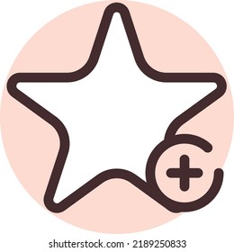 Phone star, illustration, vector on a white background.